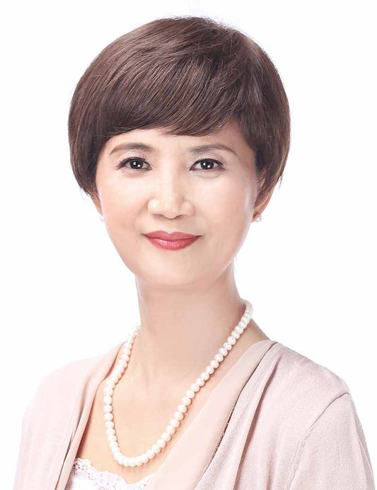 Mrs Styles 短い HHB-060 ヒューマンヘアブレンド パーフェクション ボリュームとカバレッジのため