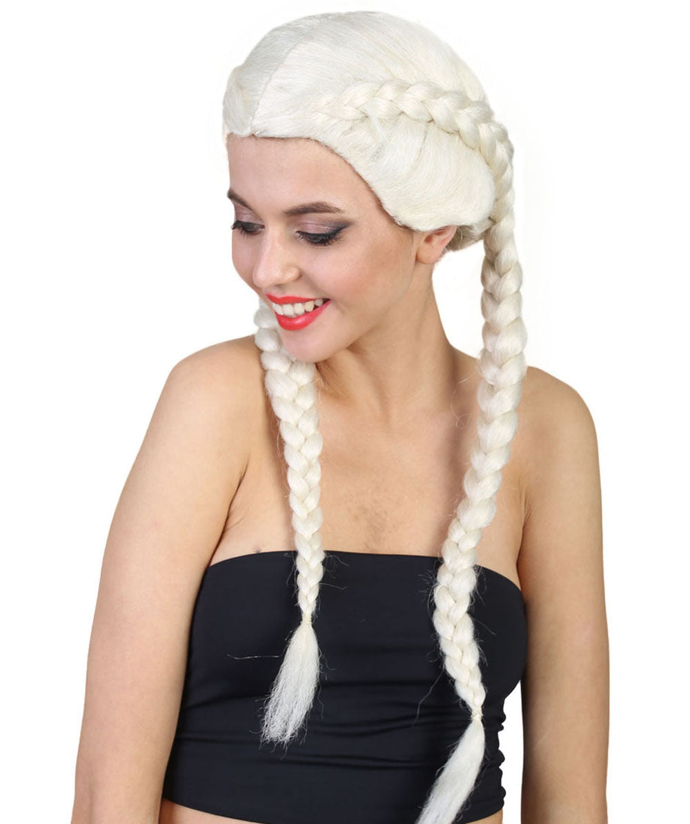 Wigs2you ハロウィンパーティープレミアムレディース H-1822 華やかに見える独占コスプレウィッグ キム・カーダシアン ブロンド三つ編みスタイル