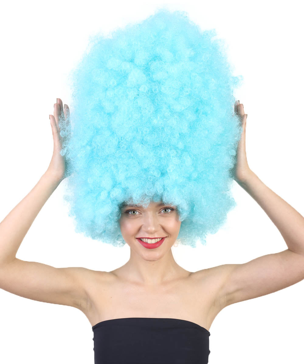 Wigs2youハロウィンパーティープレミアムレディースH-2003 着けやすい 非常に快適 スーパーサイズジャンボライトブルーアフロウィッグ