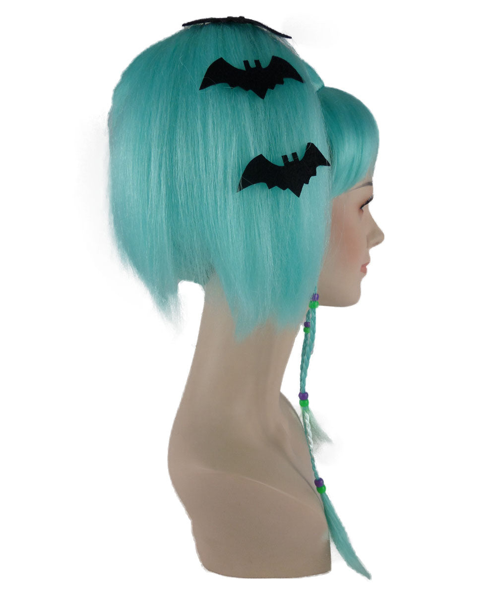 Wigs2you ハロウィンパーティープレミアム レディース H-704 バットエンジェルウィッグ ブルーレイク色