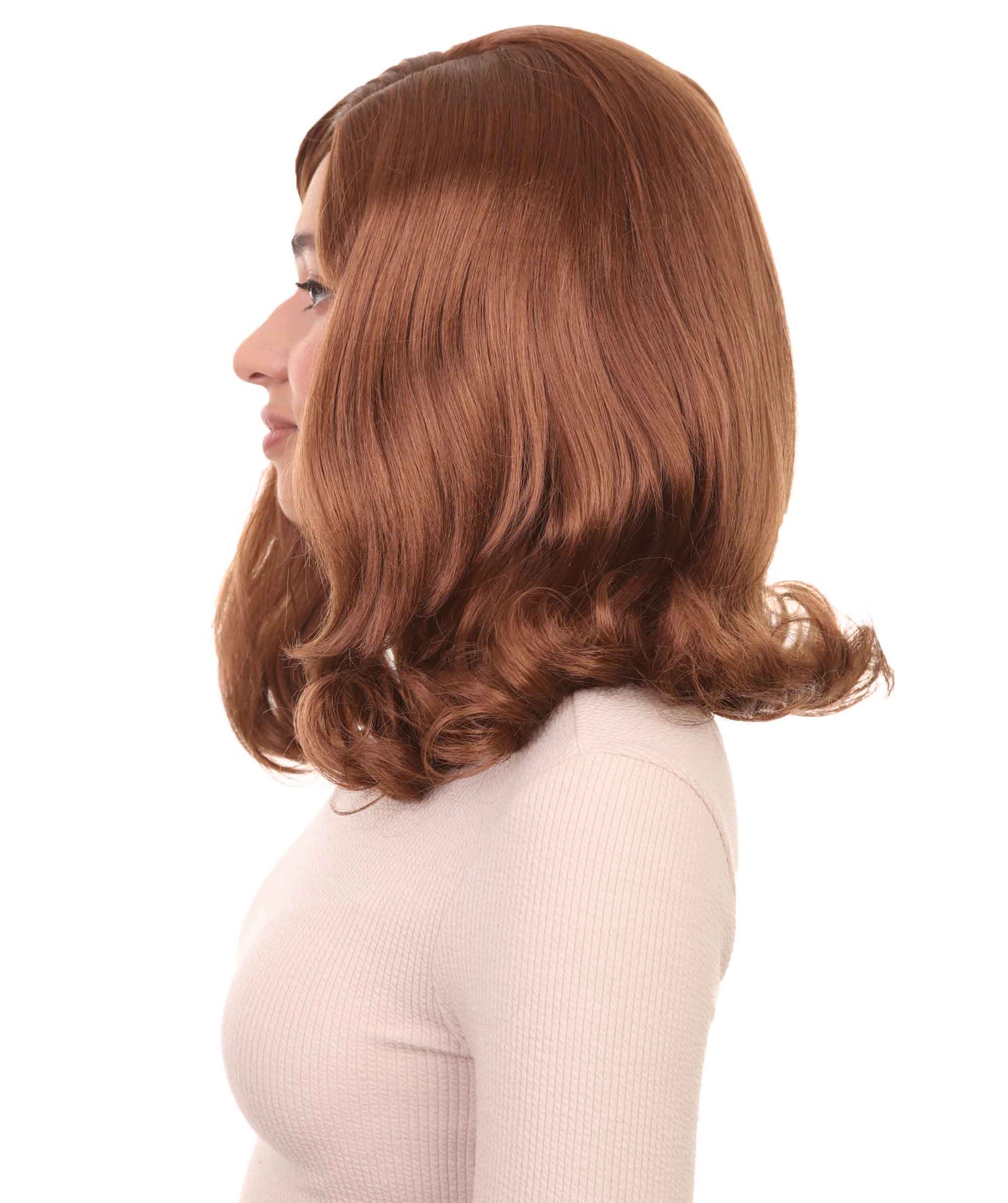 Wigs2you ハロウィン パーティー プレミアム レディース H-1294 着けやすい 快適なフィット感 ミディアム ブラウン ページボーイ ウィッグ