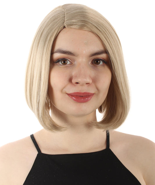 女性用ショルダーレングスフラッパーウィッグ ベージュ H-5375_13 合成繊維ヘア ハロウィンパーティーウィッグコレクション