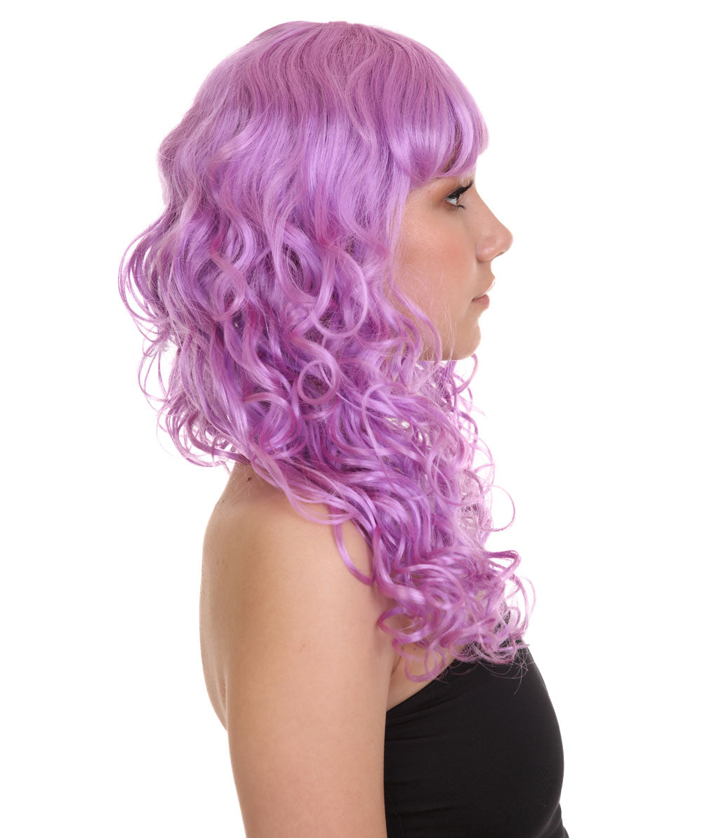 Wigs2you ハロウィンパーティー プレミアム レディース H-1007 着用しやすい ベラウィッグ Lt パープルカラー