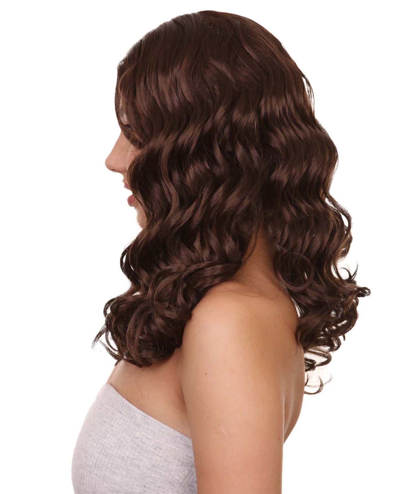 Wigs2you ハロウィンパーティー プレミアム レディース H-1107 とても着け心地の良いアリスウィッグ 鏡の国のアリス ブラウン色