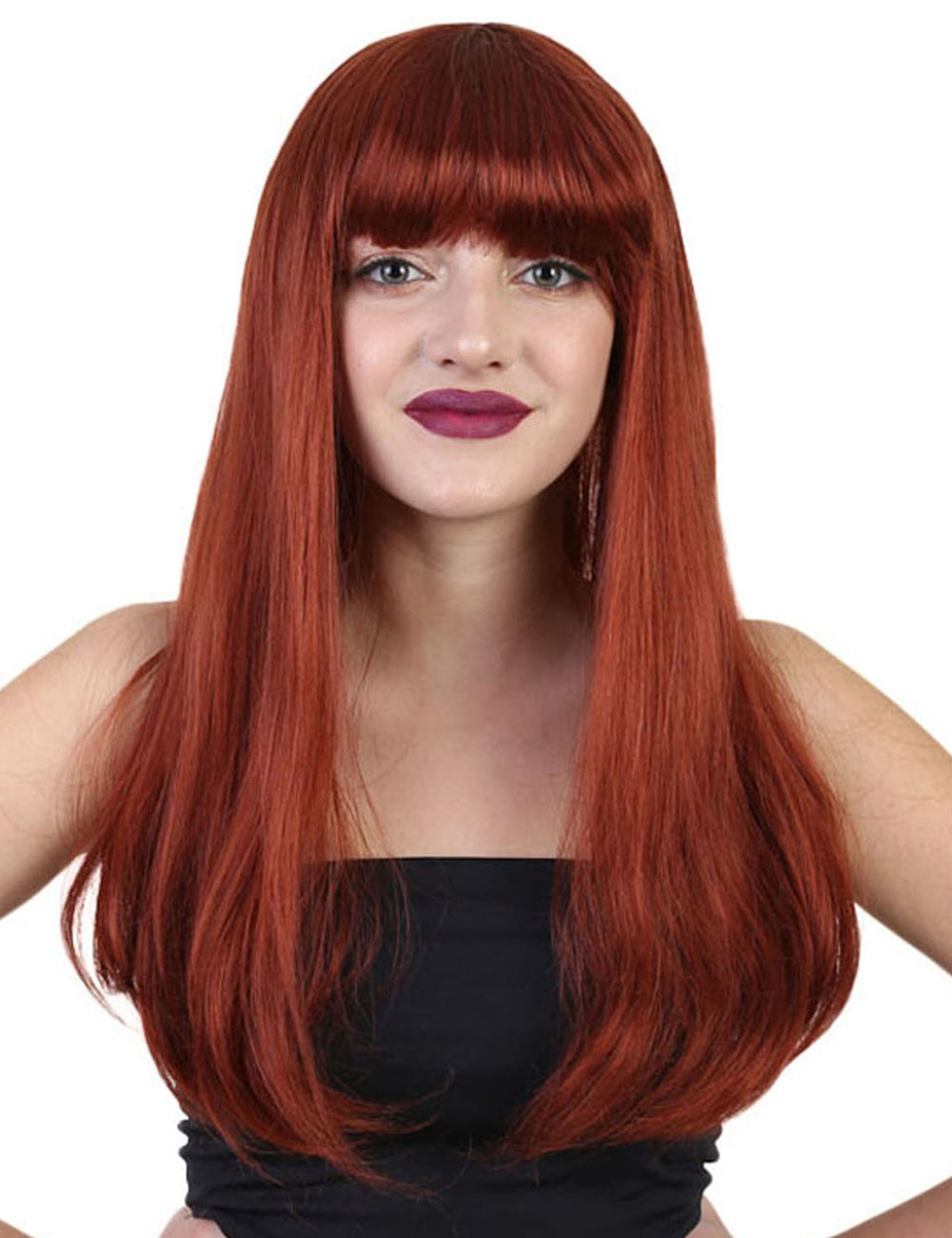 Wigs2you ハロウィン パーティー プレミアム レディース H-666 ロング オーバーン ボブ ウィッグ