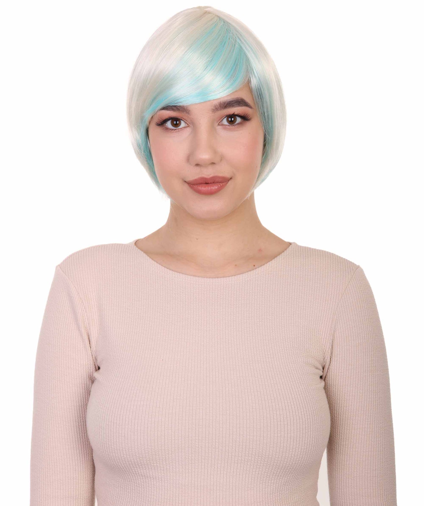 ハロウィンパーティー プレミアム 女性用 H-2789 ハイライト ボブ ウィッグ