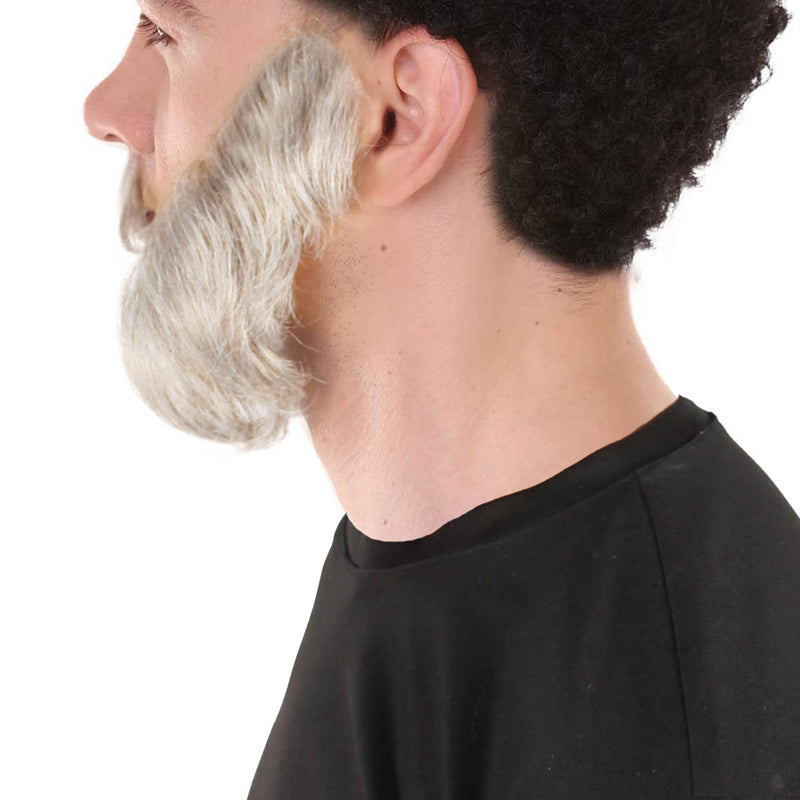 Wigs2you MU-011 大人用シルバーグレーマトンチョップつけひげ、高品質合成繊維