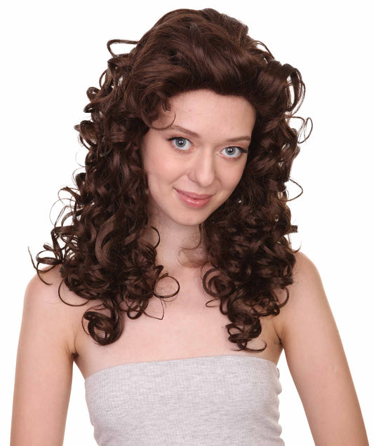 ハロウィンパーティープレミアムレディース H-3407 ロングカーリーブラウンウィッグコレクション