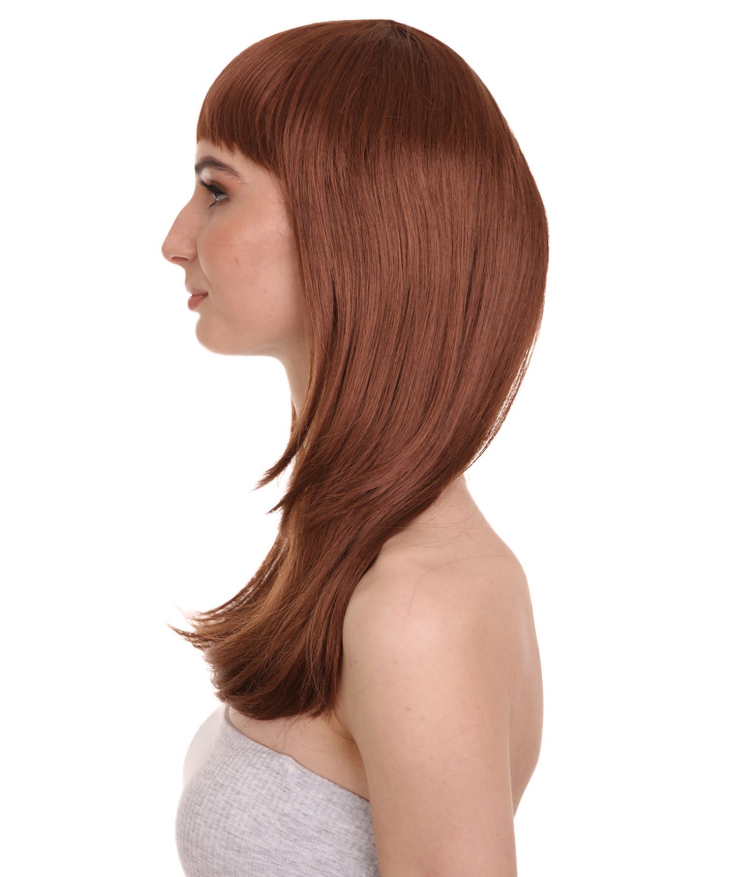 Wigs2you ハロウィン パーティー プレミアム レディース H-1066 とても快適なグラマー グリーン ウィッグ オーバーン ブラウン色