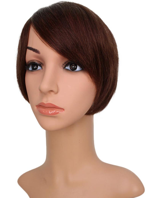 30歳〜40歳 若者の短い HT-018 100% ヒューマンヘア ナチュラルエレガンス ハンドタイド ヒューマンヘア束