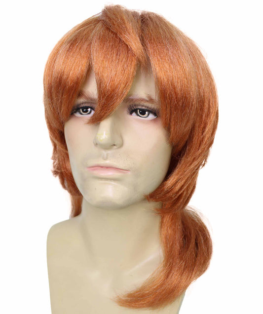 ハロウィンパーティ プレミアムメンズ H-5662 中也 マフィアアニメマンガ オレンジコスプレウィッグ 合成繊維の髪