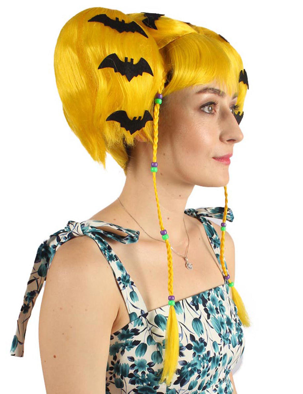 Wigs2you ハロウィンパーティープレミアム レディース H-698 バットエンジェルウィッグ イエロー色