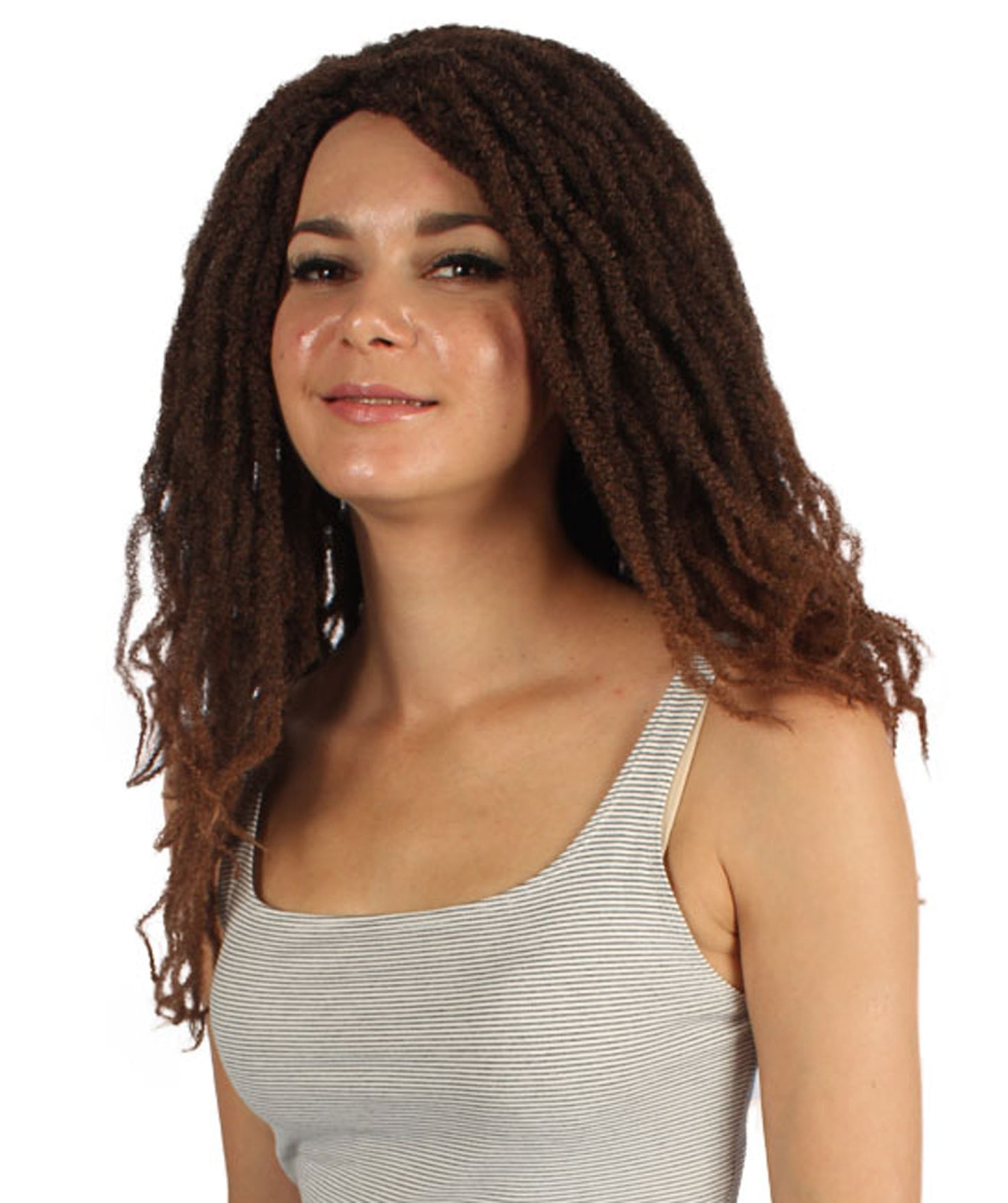 Wigs2youハロウィンパーティープレミアムレディースH-1964 美しい見た目のデラックスドレッドロックブラウンウィッグ