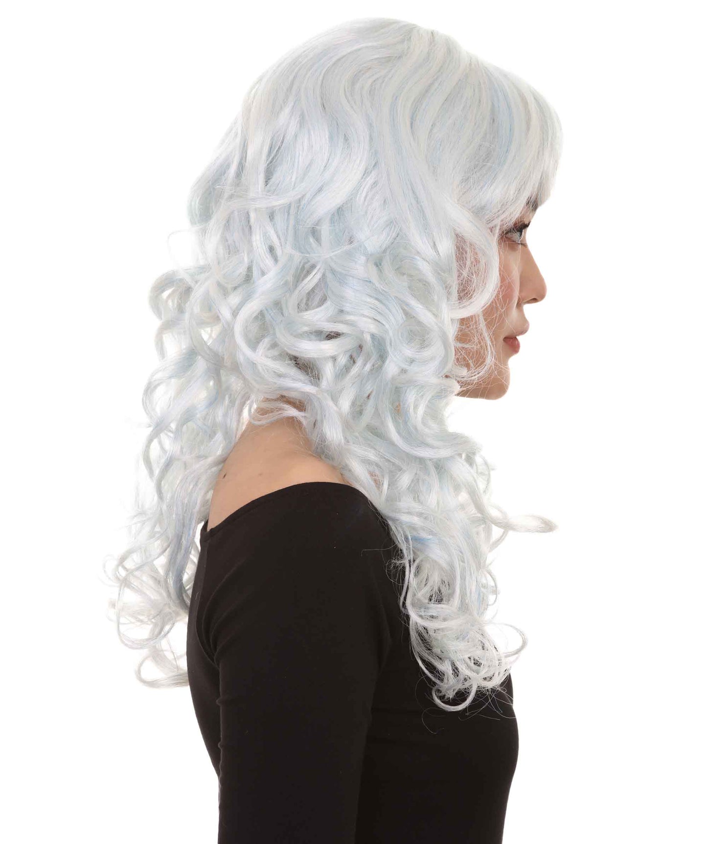 Wigs2you ハロウィンパーティープレミアム レディース H-1016 着用しやすい ベラウィッグ スカイブルー色