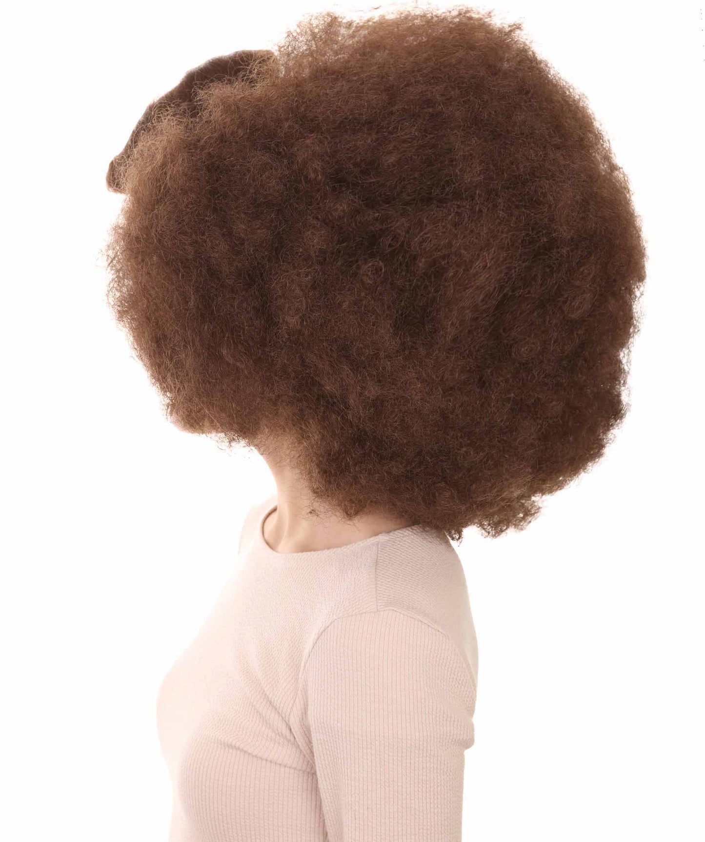 Wigs2you ハロウィン パーティー プレミアム レディース H-1258 着けやすい 快適なフィット感 アフロ スモール ボウウィッグ ブラウン