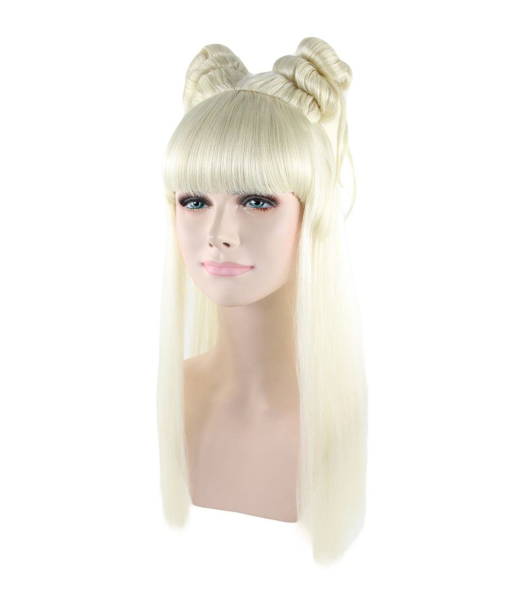 Wigs2you ハロウィン パーティー プレミアム レディース H-1214 快適なフィット感明るいブロンドのアジアン プリンセス ウィッグ