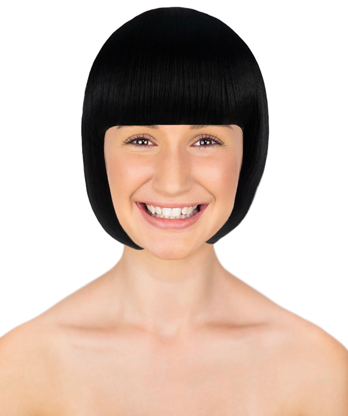 Wigs2you ハロウィン パーティー プレミアム レディース H-685 ショート ブラック ボブ ウィッグ