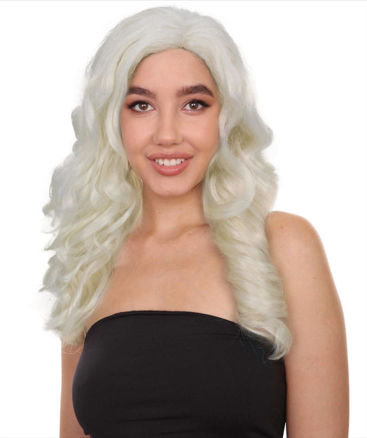 ハロウィンパーティープレミアム H-5778 大人の女性用賞金稼ぎTVショーの妻のプラチナブロンドコスプレウィッグ