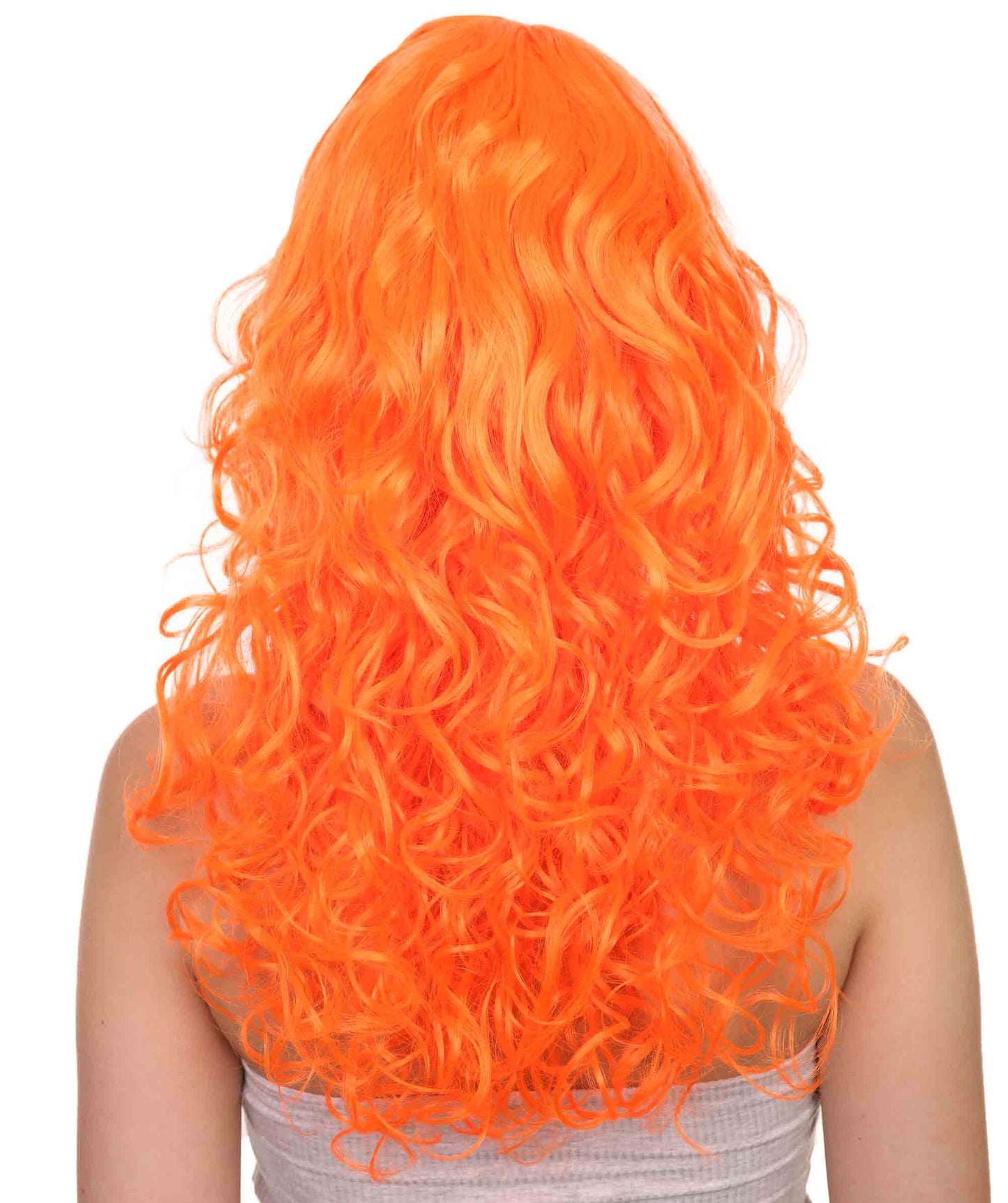 Wigs2you ハロウィンパーティー プレミアム レディース H-1030 着用しやすい ベラウィッグ ネオンオレンジカラー