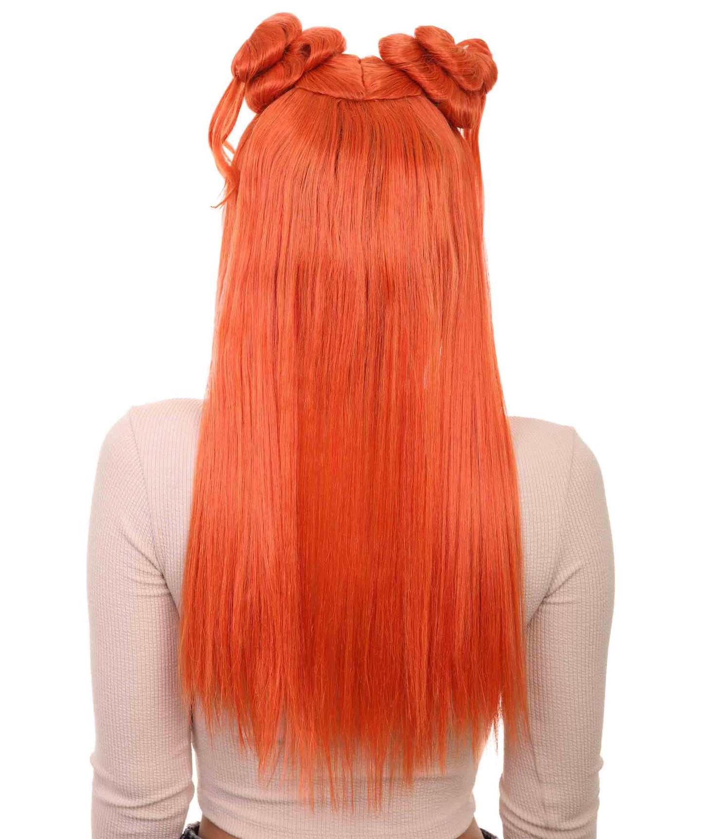 Wigs2you ハロウィン パーティー プレミアム レディース H-1198 快適なフィット感 オレンジ アジアン プリンセス ウィッグ