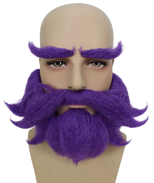 Wigs2you MU-025 大人用メンズカウボーイ漫画紫口ひげとあごひげ| ハロウィンに最適| 難燃性合成繊維