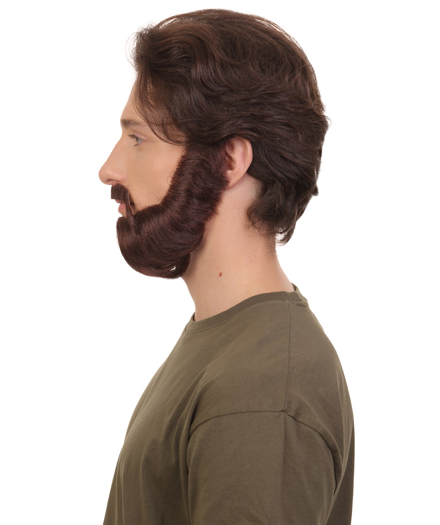 Wigs2you MU-062 大人用メンズ ダークブラウン ボックス型ひげ 高品質合成繊維