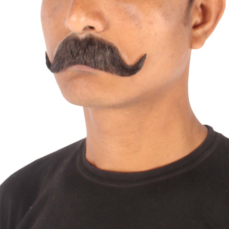 Wigs2you MU-076 メンズ インペリアル人毛口ひげ | 黒ひげ