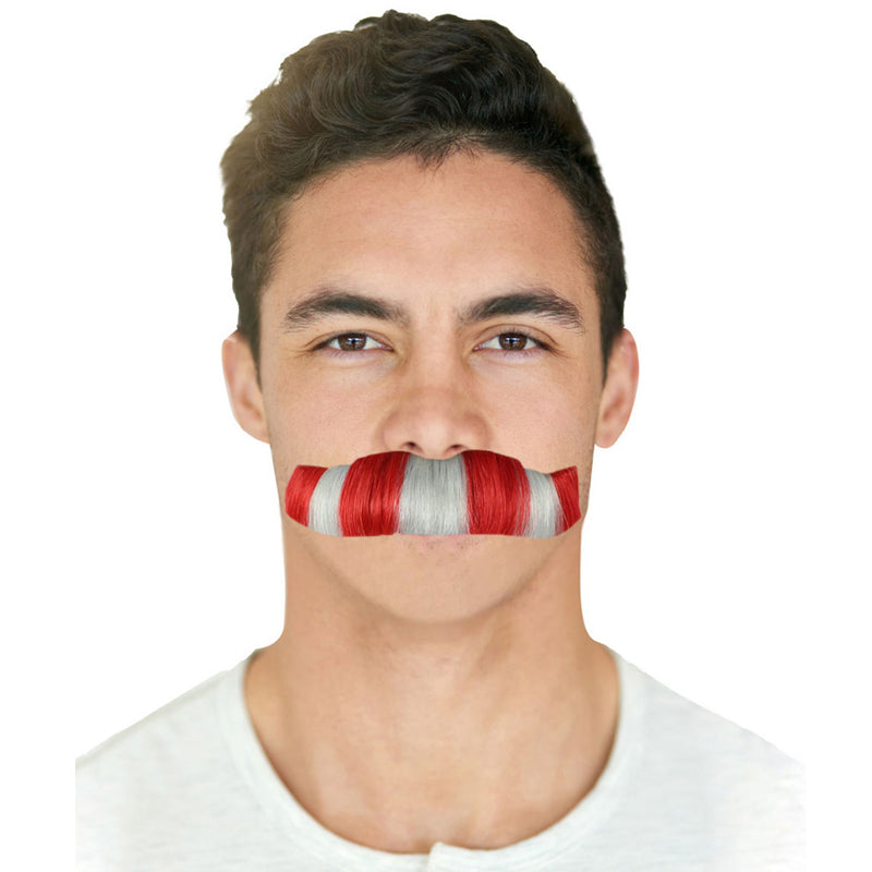 Wigs2you MU-078 メンズ口ひげ | ホワイト&レッド