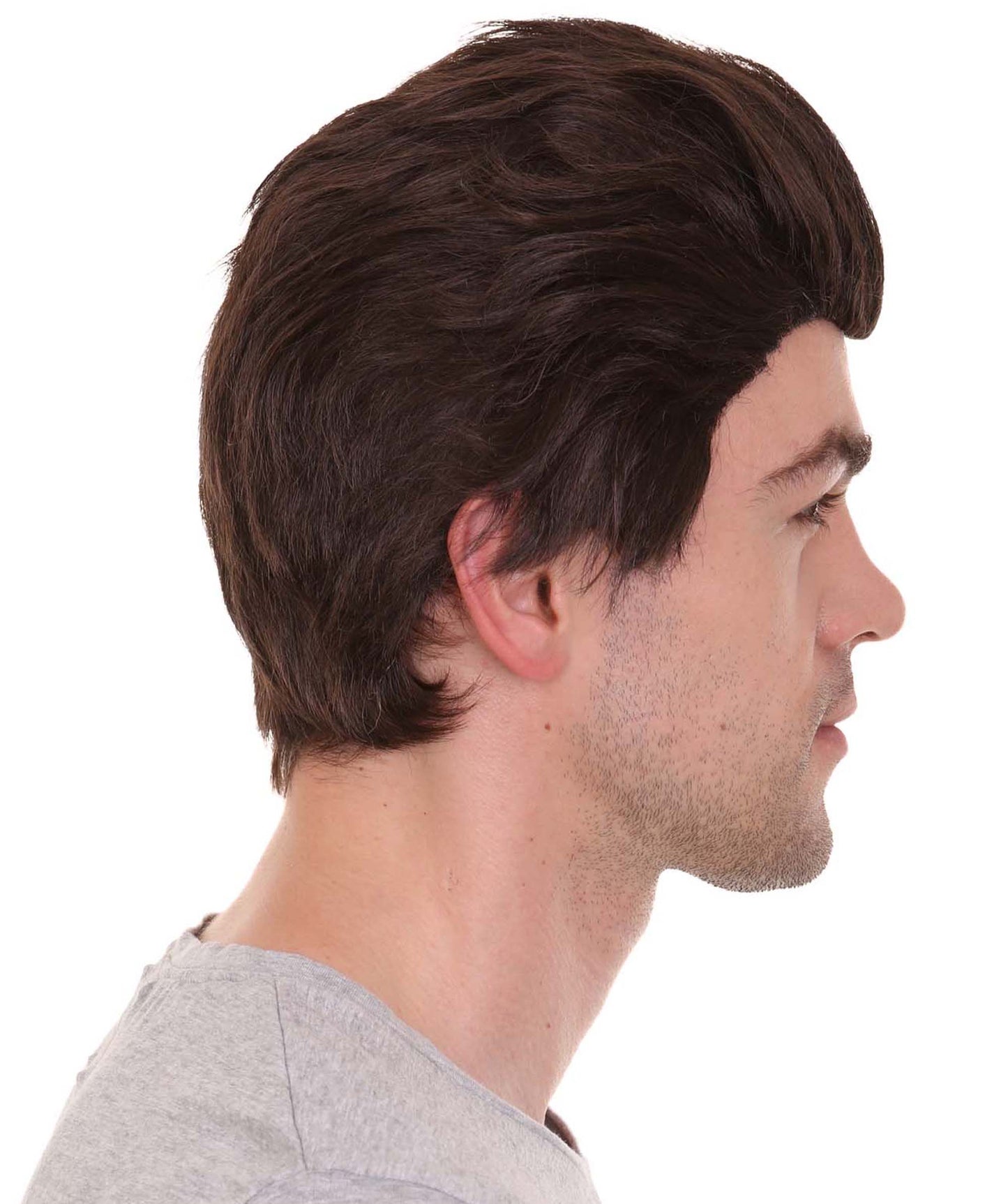 男性用グリーンランタンコープスウィッグ ブラック H-4978 プレミアム通気性キャップレスキャップ