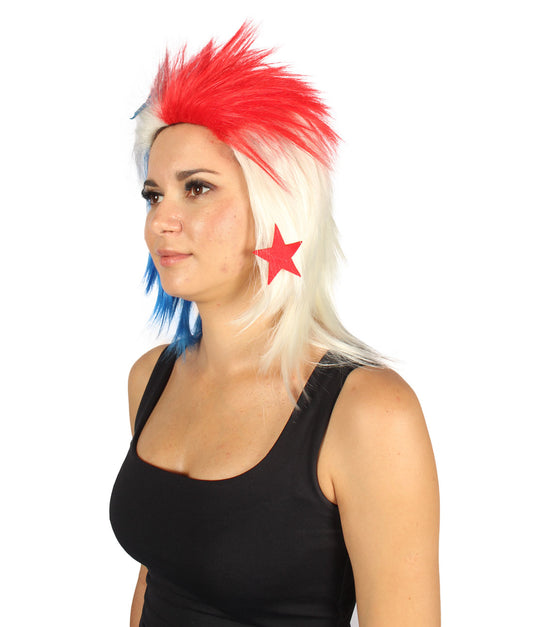 パナマ国旗スポーツマレットウィッグ H-4020 プレミアム通気性キャップレスキャップ