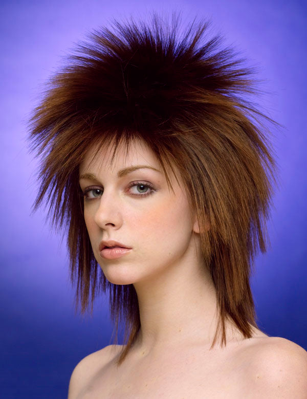 ハロウィンパーティープレミアムレディース W-311 チャコールゴールデンオーバーンティップス ファンシーキャラクターファッションウィッグ ソフト合成繊維