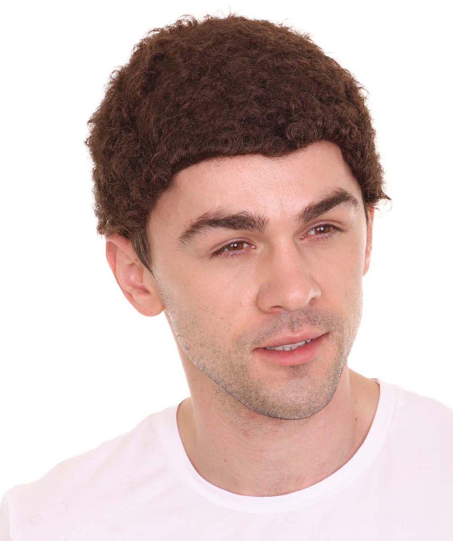 Wigs2you ハロウィンパーティー プレミアム メンズ H-617 コウノトリ アフロウィッグ ダークブラウン色