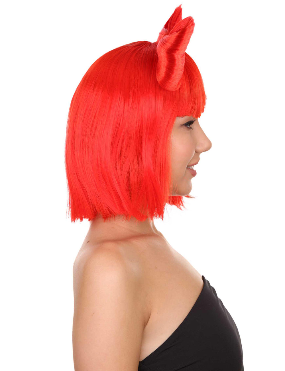 Wigs2you ハロウィン パーティー プレミアム レディース H-1655 簡単に着用でき 非常に快適なネオンレッドバタフライウィッグ