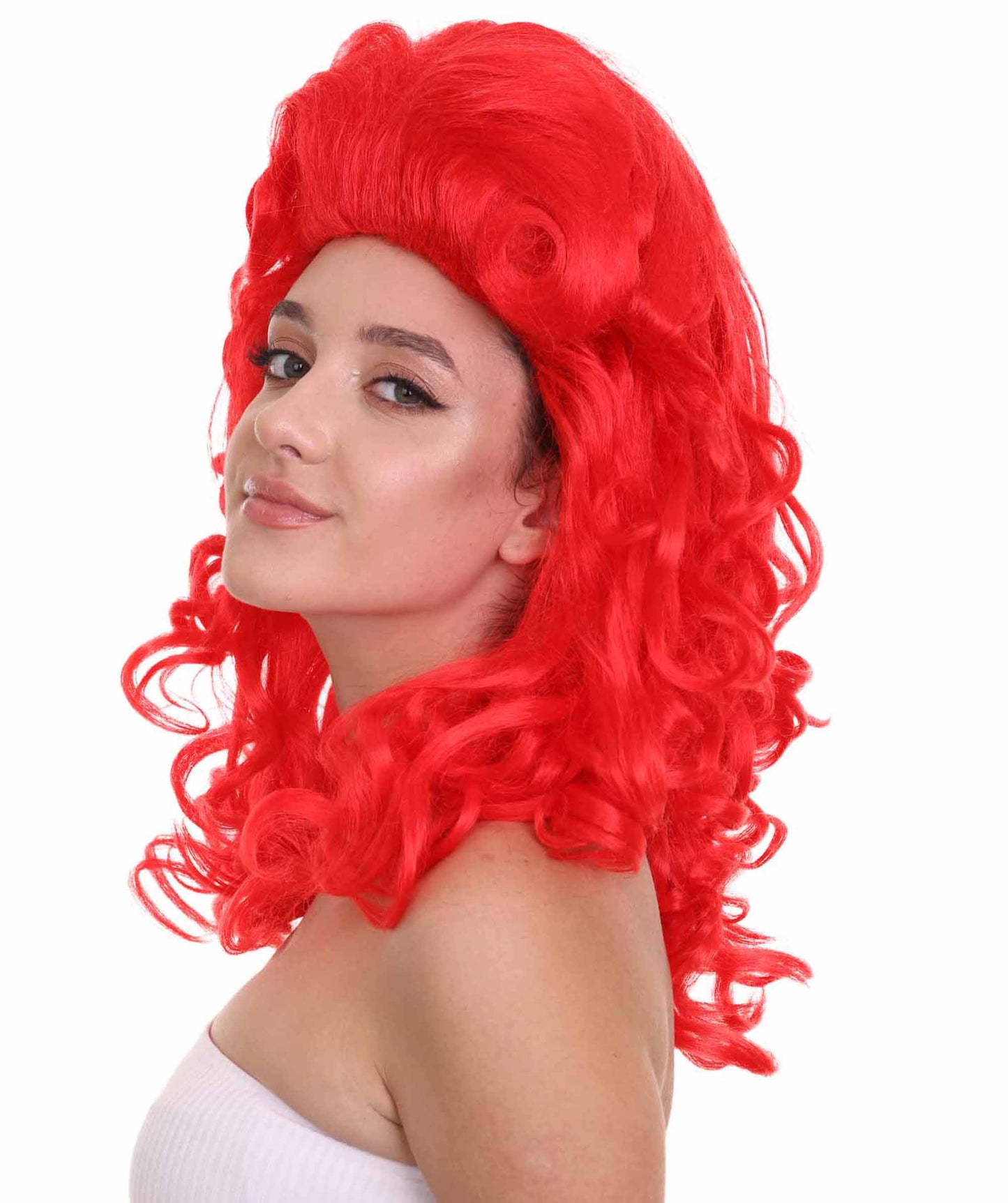 ハロウィンパーティープレミアム H-5247 女性用トロールロングカーリーウィッグ レッド