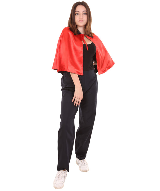 大人向け女性用 JCO-208_7 バンパイア ケープ レッド&ブラック ハロウィン コスチューム