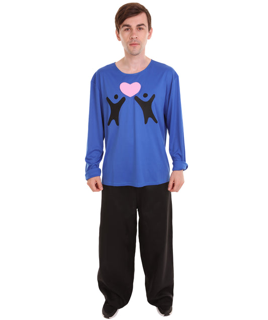 大人向け男性用 JCO-171_10 バレンタインデー フォーリンラブ ロングスリーブ ブルー コスプレ コスチューム