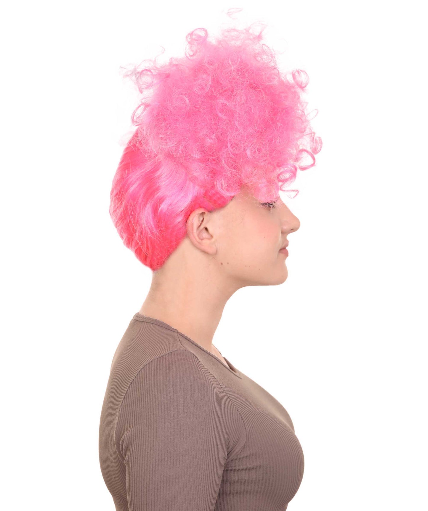 Wigs2you ハロウィンパーティープレミアムレディース H-1811 華やかに見えるピンクハーレクインウィッグ