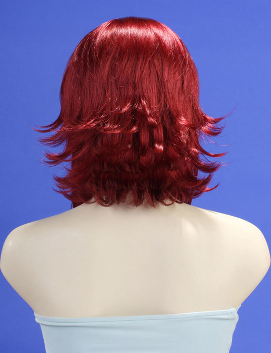 レディースファッション W-746 ミディアム ラズベリーミックス コスプレファンシーパーティーウィッグ