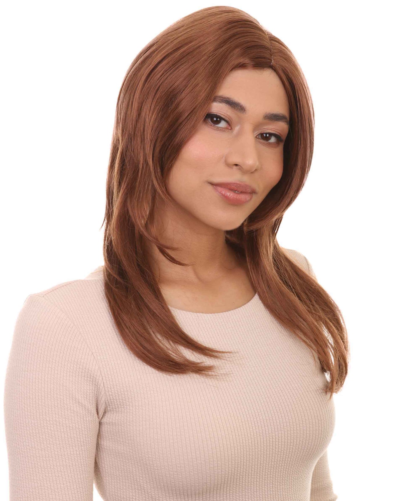 Wigs2you ハロウィンパーティープレミアム H-958 3レイヤーのパーティーガールウィッグ オーバーンブラウン色
