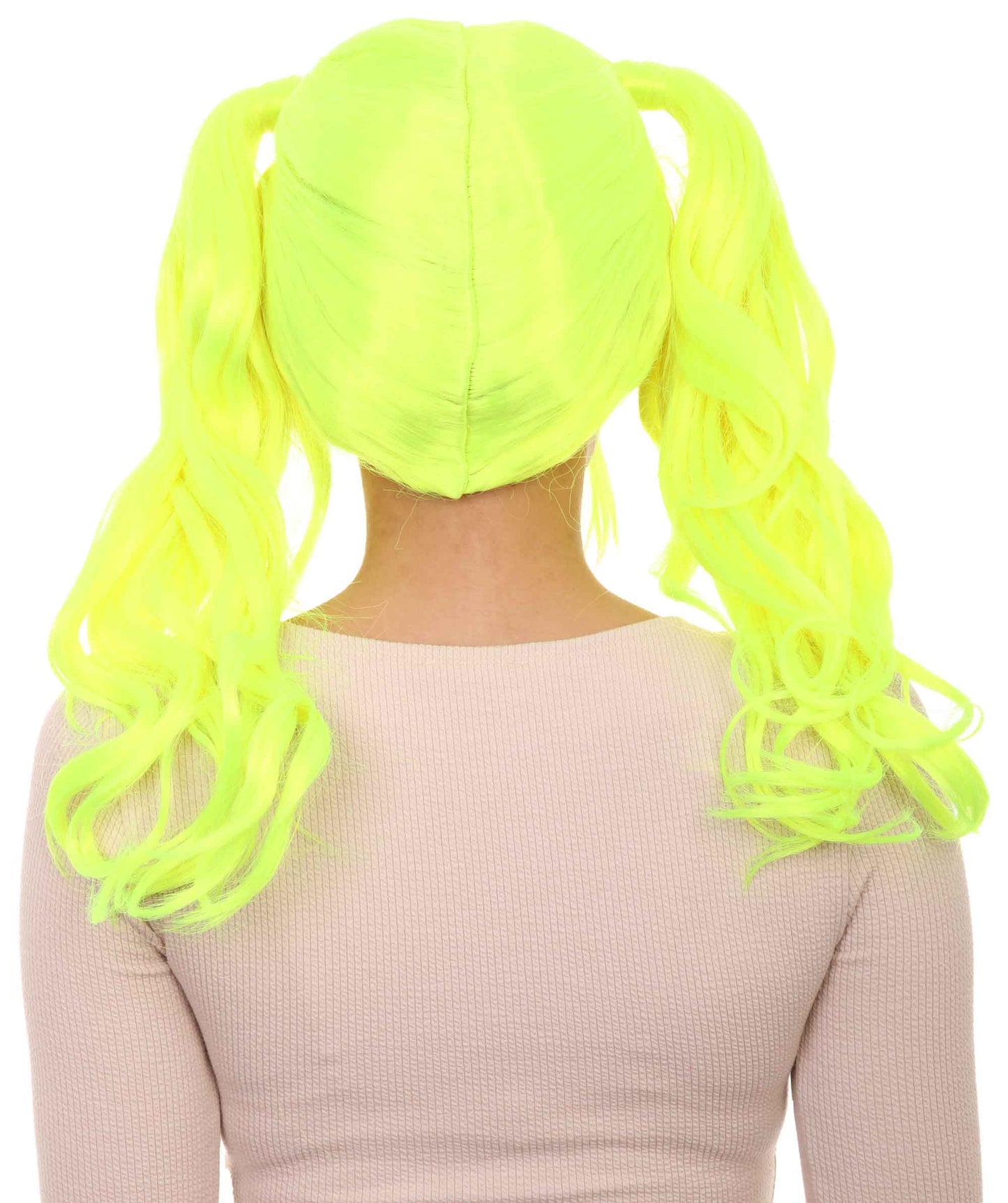 Wigs2you ハロウィンパーティー プレミアム レディース H-742 ドリー ピグテールウィッグ ネオングリーン色