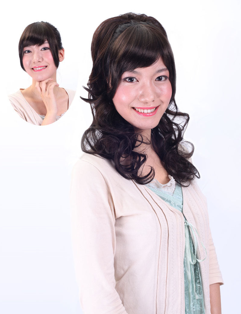 【Wigs2you】ヘアピース★ハーフウィッグ W-818