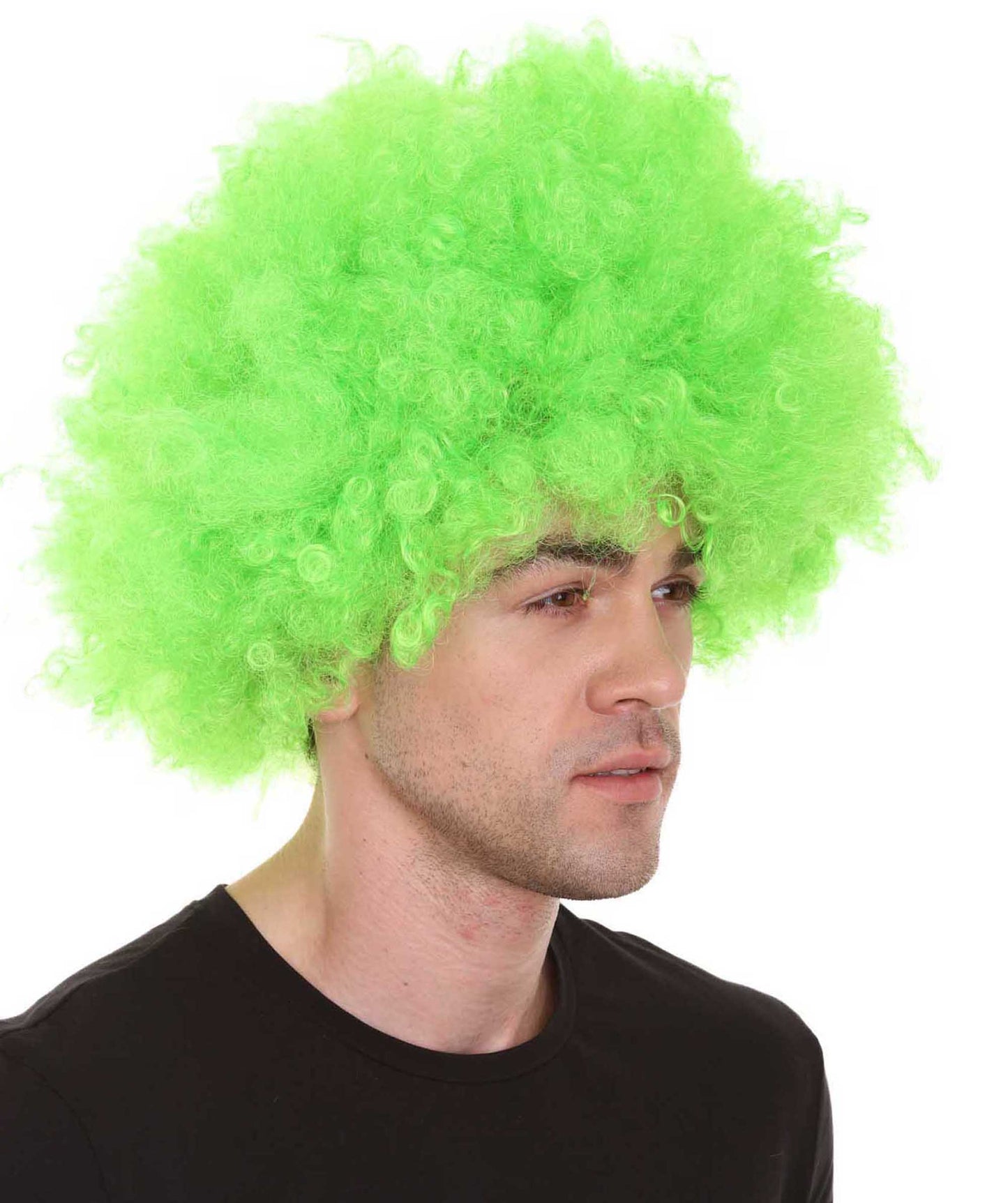 Wigs2you ハロウィンパーティープレミアム メンズ H-649 スーパーアフロウィッグ グリーン色