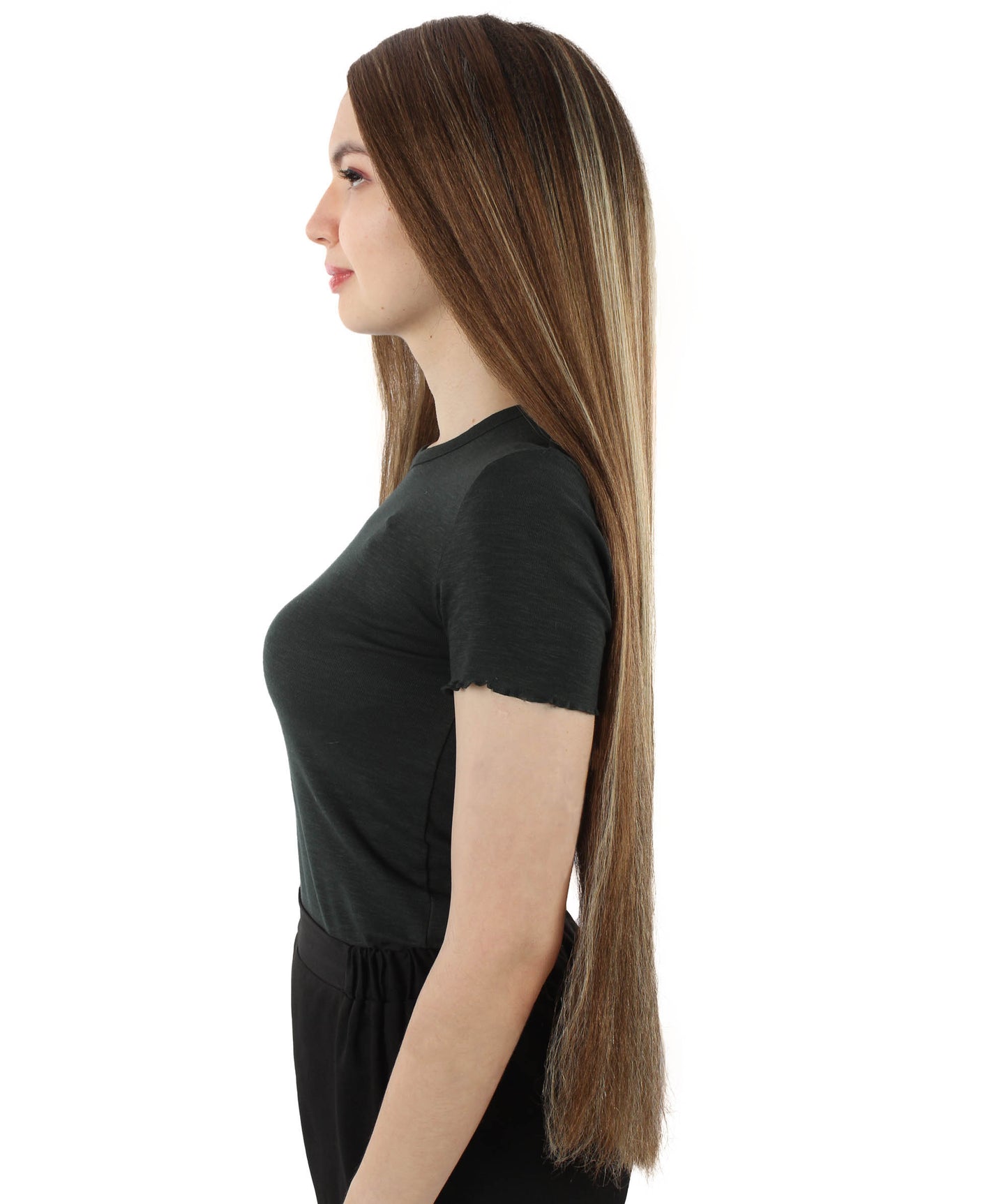 女性 36インチ 超長いウィッグ ミックスブロンド H-5379_21 バングなし コスプレ衣装の髪ウィッグ
