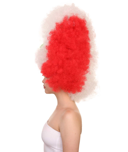 メキシコフラッグ スポーツパーティージャンボアフロウィッグ H-3951 プレミアム 通気性の良い キャップレスキャップ