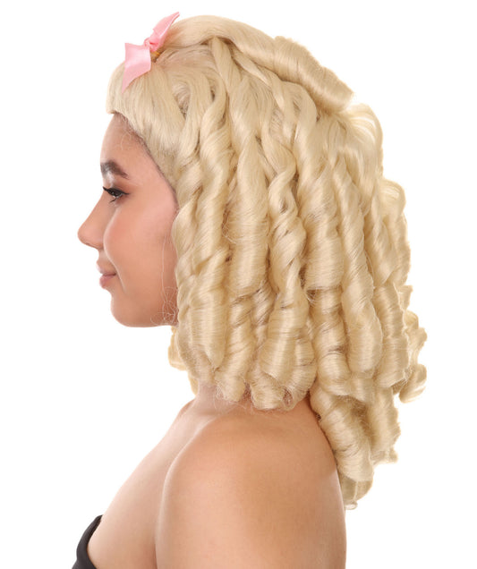ブロンドプリンセスウィッグ H-3816 ドレッドロック ミディアム ロイヤルコスプレハロウィンウィッグ プレミアム 通気性の良い キャップレスキャップ