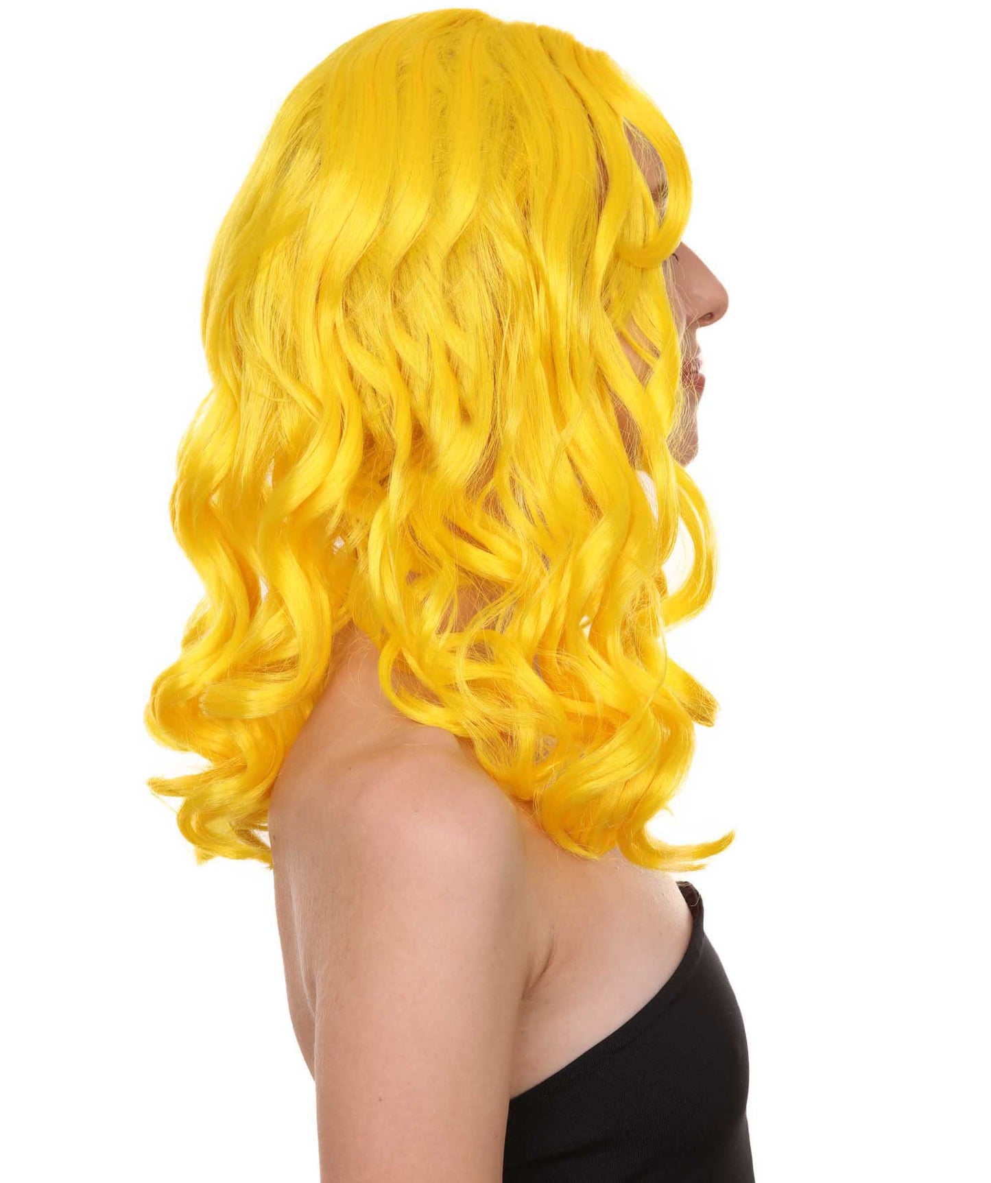Wigs2you ハロウィンパーティー プレミアム レディース H-1084 アリスウィッグ 鏡の国のアリス イエロー色