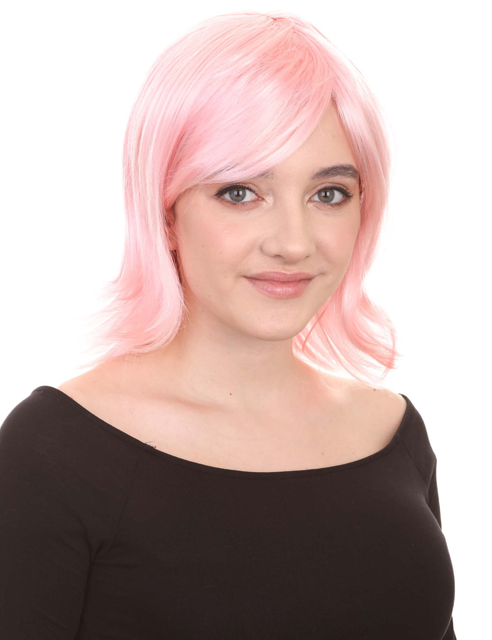 Wigs2you ハロウィン パーティー プレミアム H-1428 簡単に着用でき 快適なフィット感の女性ショート Lt ピンクウィッグ