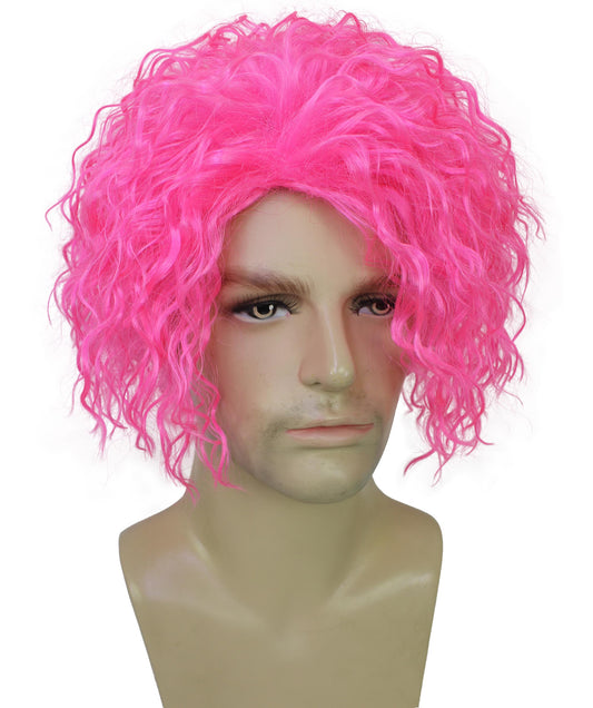 コミックブック超悪役ウィッグH-6806-PK複数の色のハロウィーンの巻き毛のかつら