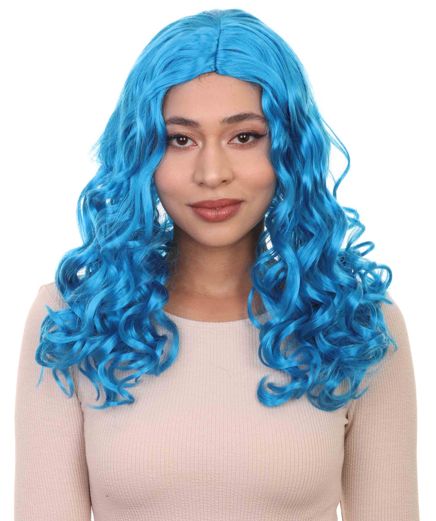Wigs2you ハロウィンパーティープレミアムレディース H-1111 とても快適なアリスウィッグ 鏡の国のアリス ネオンブルーカラー