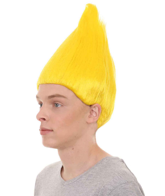 Wigs2you ハロウィンパーティープレミアム メンズ H-634 トロールズウィッグ ネオンイエロー色